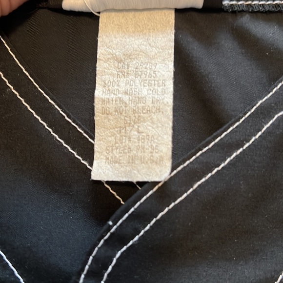 MEN'S BUTTON DOWN SURFSTYLE SHORT SLEEVE SHIRT MED/LARGE Black  100% polyester - Picture 4 of 5